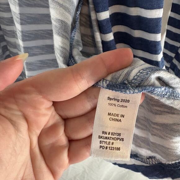 Fresh Produce Weekender Open Front Striped Nautical Blue White Large - Picture 6 of 7